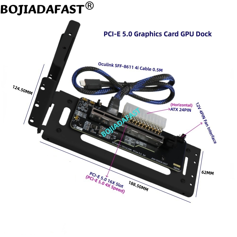 Kartu Adaptor PCI-E 5.0 16X GE - Oculink Egpu Dock Graphics Card ulasan dan harga